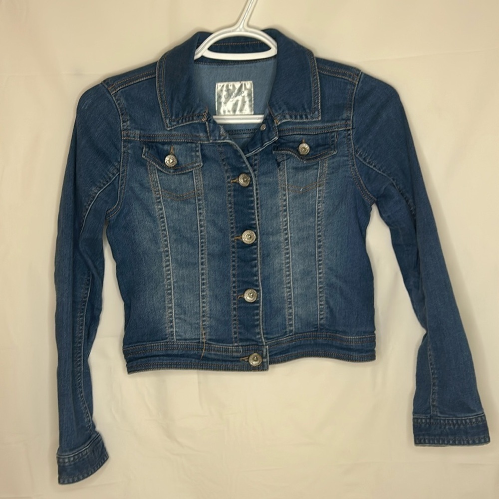 Jean Jacket Justice girls size 8/10 denim kidcore used good condition